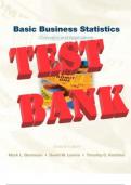 Basic Business Statistics Concepts and Applications 11th Edition Test Bank
