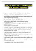 CBIC CIC Practice Exam Questions With Answers Graded A&plus;