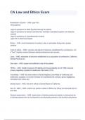 Law and Ethics for CA Dental Hygiene Questions And Answers All Verified Complete Package Deal 