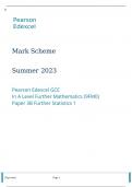 Pearson Edexcel GCE In A Level Further Mathematics (9FM0) Paper 3B Further Statistics 1 June 2023