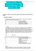 Test Bank for Pilbeams Mechanical Ventilation 7th Edition by Cairo-100&percnt; Top scores-2023-2024