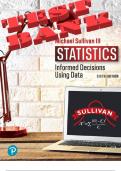 Statistics Informed Decisions Using Data&comma; 6th Edition&comma; Michael Sullivan Test Bank