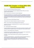 NASM CNC Chapter 1-4 Exam With 100&percnt; Correct Answers 2023