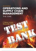 Operations and Supply Chain Management The Core 6th Edition Test Bank