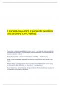   Financial Accounting Flashcards questions and answers 100% verified.