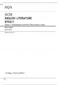 GCSE ENGLISH LITERATURE 8702/1 Paper 1 Shakespeare and the 19th-century novel Mark scheme June 2023 Version: Final 1.0