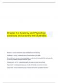  Chapter 1-4 Anatomy and Physiology questions and answers well illustrated&period;
