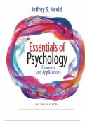 Essentials of Psychology: Concepts and Applications 5th  6th Edition By: Jeffrey S. Nevid 2021