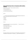 Psych 218 Final Exam (Test 1-4) Questions With Verified Answers 