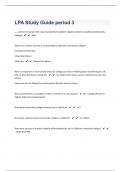 LPA Study Guide period 3&sol;66vQuestions with 100&percnt; Correct Answers &vert; Updated &vert; Guaranteed A