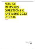NUR ATI MEDSURG QUESTIONS & ANSWERS 2023 UPDATE