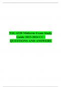 NSG 6320 Midterm Exam Study Guide 2023-2024 CC: QUESTIONS AND ANSWERS