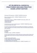 ATI RN MEDICAL-SURGICAL  PROCTORED 2023-2024 PRACTICE  EXAM LATEST EDITION