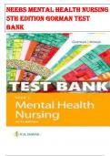 neebs mental health nursing  5th edition gorman test  bank