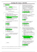 Sociology 100 &ndash; Exam 1 &ndash; Fall 2022