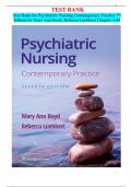 TEST BANK Psychiatric Nursing: Contemporary Practice 7th Edition  by Mary Ann Boyd; Rebecca Luebbert LATEST UPDATE and Well Compiled| All  Chapters 1-43 Already Graded A+