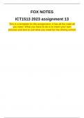 ict1513 (2023) Assignment 13 solution complete template code
