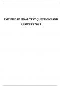 EMT FISDAP FINAL TEST QUESTIONS AND  ANSWERS 2023