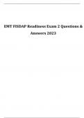EMT FISDAP Readiness Exam 2 Questions &  Answers 2023