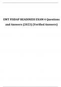 EMT FISDAP READINESS EXAM 4 Questions and Answers (2023) (Verified Answers)