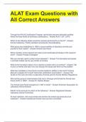 ALAT Exam Questions with All Correct Answers 