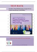 Psychiatric Mental Health Nursing Concepts Of Care Evidence-Based Practice 10TH Edition