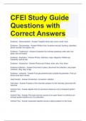 CFEI Study Guide Questions with Correct Answers 