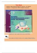 Test Bank         Clayton: Basic Pharmacology for Nurses, 14th Edition       Chapter:1-10 Questions With Complete Solutions