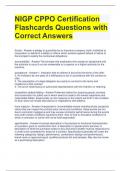 NIGP CPPO Certification Flashcards Questions with Correct Answers 