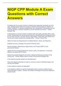 Bundle For NIGP Exam Questions and Answers All Correct