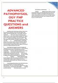 ADVANCED PATHOPHYSIOLOGY HESI RN QUESTIONS AND ANSWERS GRADED A+