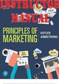 TEST BANK & INSTRUCTORS MANUAL  for Principles of Marketing 18th Edition by Philip Kotler and Gary Armstrong. (Complete Chapters 1-20)