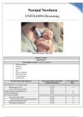 Normal Newborn Case Study_Normal Newborn UNFOLDING Reasoning