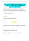 CCA Exam Preparation Domains 1, 2, 3, 4, 5, & 6 Practice Test Questions and Answers 100% Pass