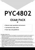 PYC4802 EXAM PACK 2023 - DISTINCTION GUARANTEED