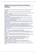Weight Training Final Exam Review &vert; 2023&sol;24
