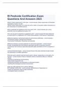 RI Pesticide Certification Exam Questions And Answers 2023