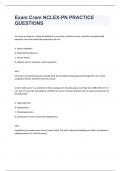 Exam Cram NCLEX-PN PRACTICE QUESTIONS 2023 with 100&percnt; correct answers