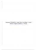 Summary NURSING : Endo Nclex Test Bank - Latest (2022) Complete solution, A+ Work.