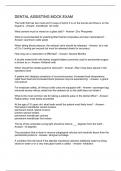 Dental Assisting Mock exam