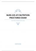 NURS 225 ATI NUTRITION PROCTORED EXAM | QUESTIONS & ANSWERS (RATEDA+) | UPDATED 2023