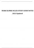 MARK KLIMEK NCLEX STUDY GUIDE NOTES 2023 Updated