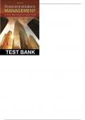 Test Bank Of Financial Institutions Management A Risk Management Approach 9th Edition by Saunders 