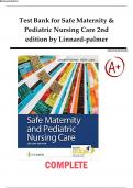 Test Bank for Safe Maternity & Pediatric Nursing Care 2nd edition by Linnard-palmer / All Chapters 1-38 / Complete Guide / Rated A+