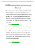 NR 503 Epidemiology Midterm Questions & Answers (Graded A)