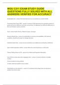 WGU C211 EXAM STUDY GUIDE QUESTIONS FULLY SOLVED WITH ALL ANSWERS VERIFIED FOR ACCURACY