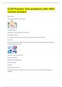 CCHI Practice Test questions with 100&percnt; correct answers