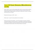 Core CHI Exam Glossary &lpar;Miscellaneous words&rpar;