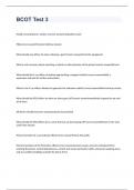 BCOT Test 3 with 100&percnt; correct answers