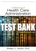 Test Bank For Fundamentals of Health Care Administration 1st Edition All Chapters - 9780133065633